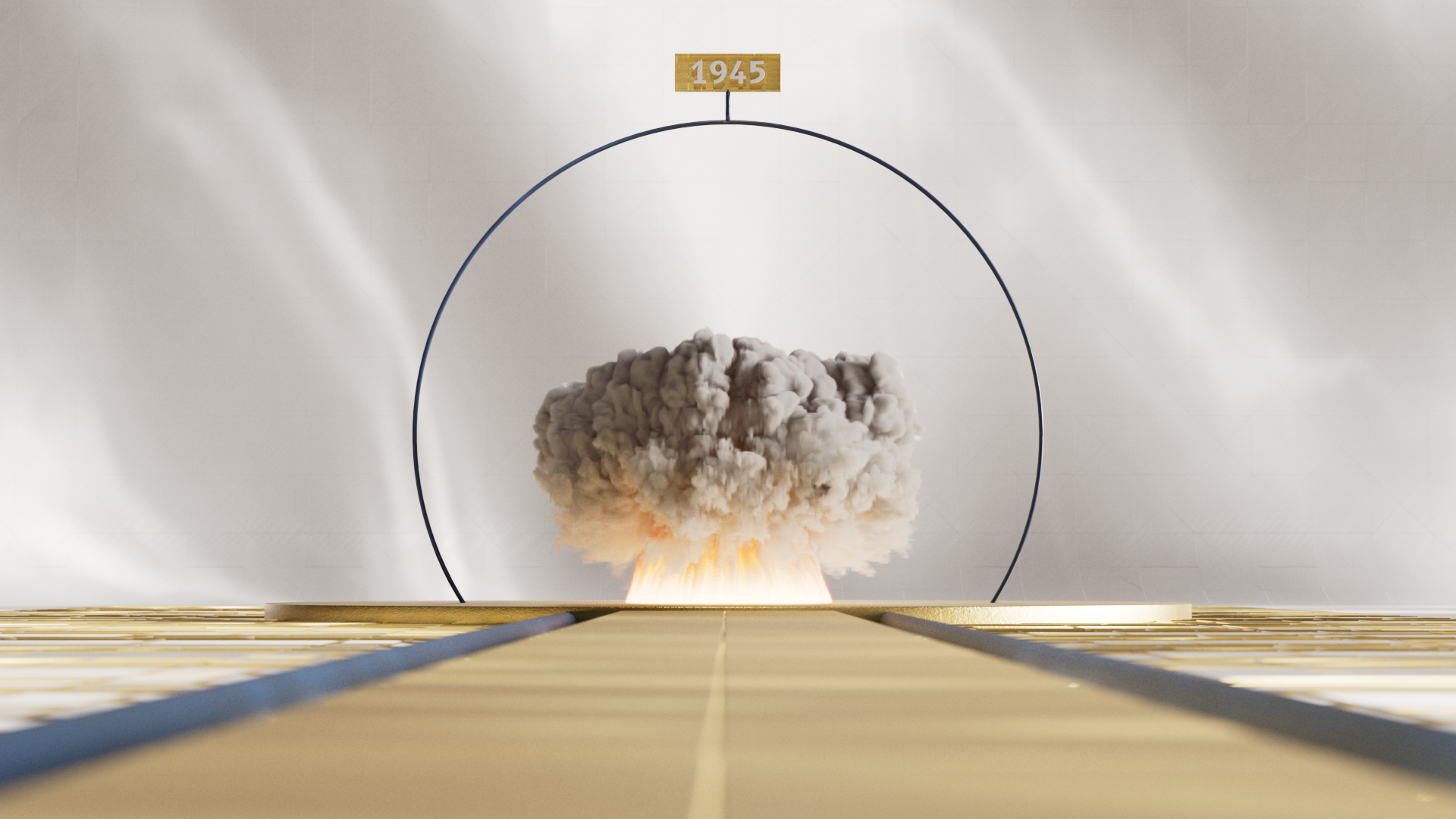 1945 detonation inside the timeline ring
