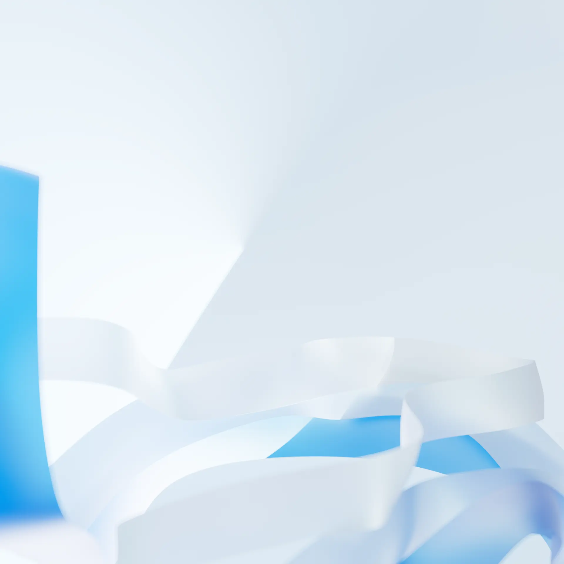 Soft blue ribbon abstraction