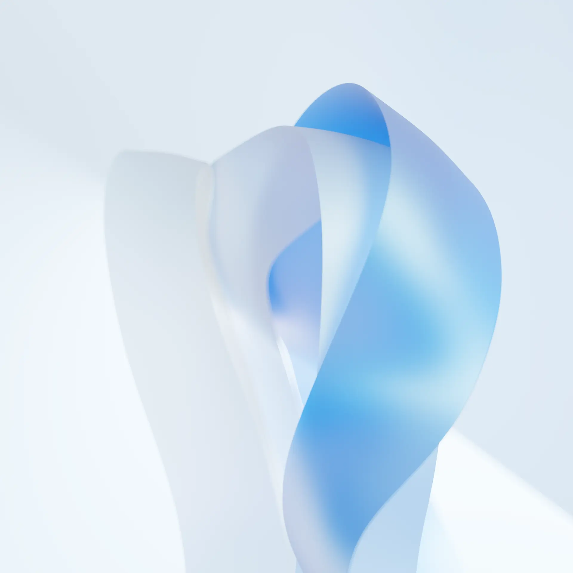 Blue and white ribbon form
